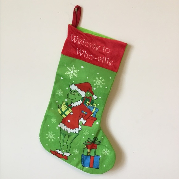 “Welcome to Who-Ville” Christmas Stocking Large size 18” - Picture 1 of 2